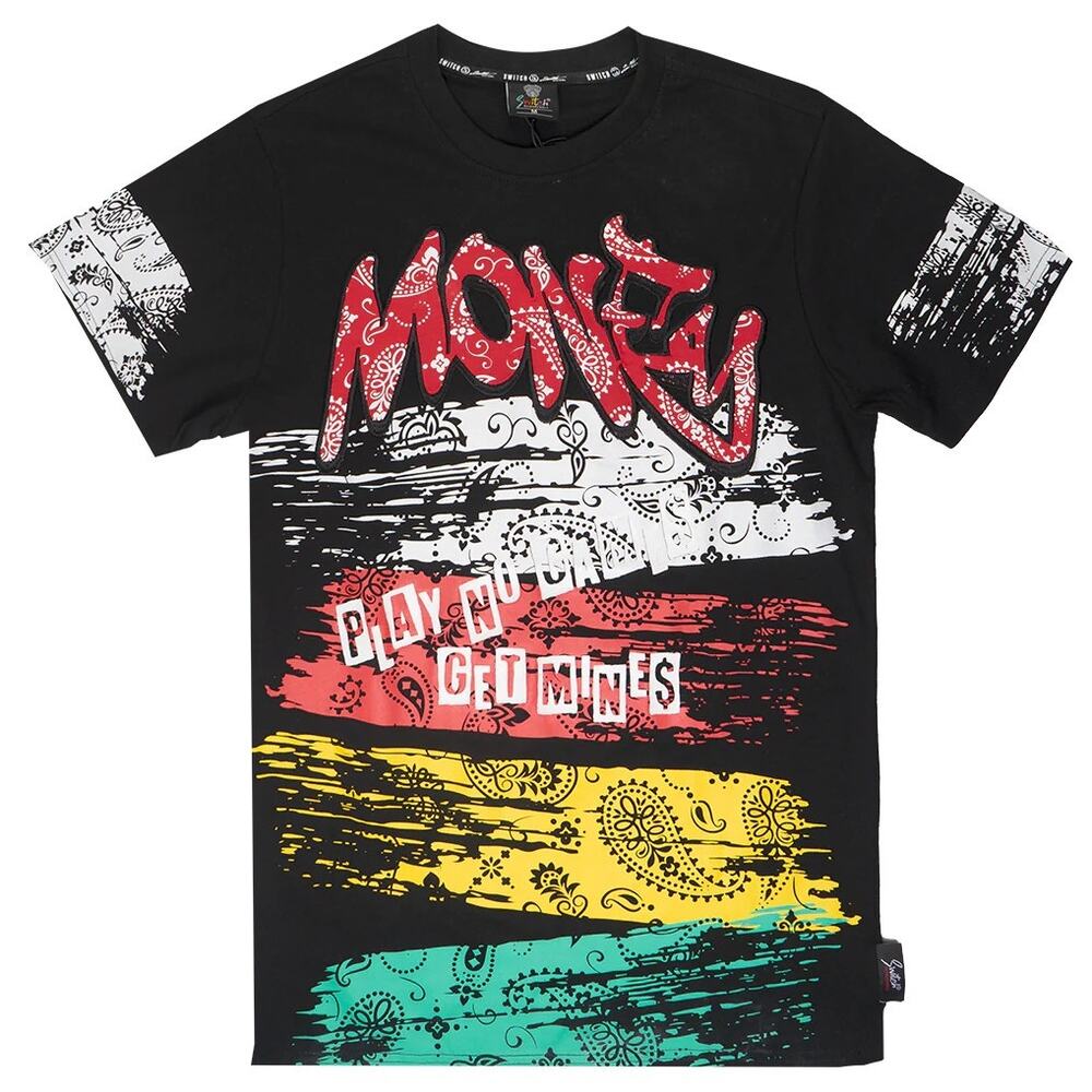 Switch Remarkable Men's T-Shirt Paisley Paint Brush Play No Games Get Mines Tee